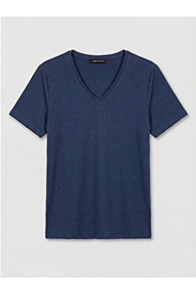 LC Waikiki New Season Indigo V-Neck Women's T-Shirt