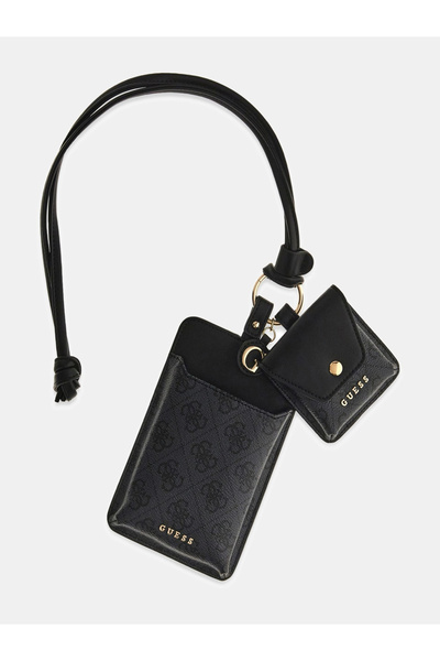 Guess Phone Strap with Earphone Compartment Women's Black Keychain Pw7563P622...