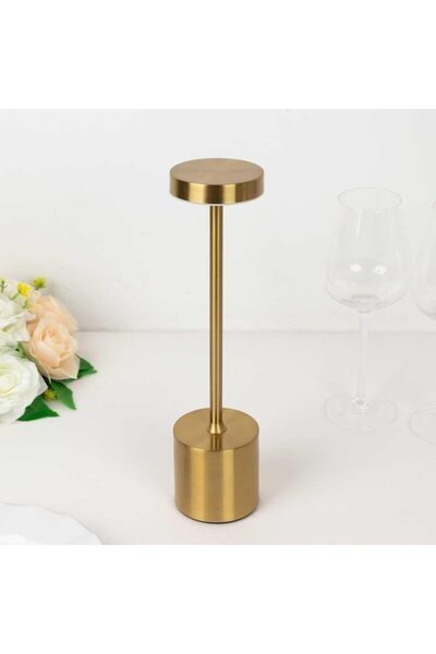 ETRONIK مصباح طاولة أنيق على شكل برج - مصباح مكتبي معدني قابل لإعادة الشحن مع...