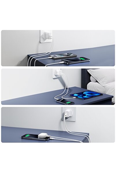 Joyroom شاحن JR-TCF21 بقوة 20 واط بمنفذين (A+C) باللون الأبيض (المملكة المتحدة)