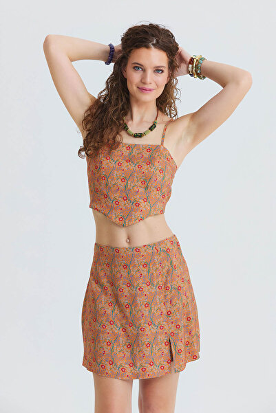 Los banditos Bluză crop cu bretele reglabile și spate elastic