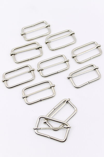 Alya trend 10Pcs 4 cm Adjustment Buckle Metal Color