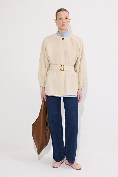 Touché Privé Balon Kol Belted Seasonal Bomber Jacket