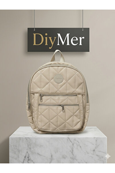 DiyMer Women's Quilted Backpack - Stylish Embroidered Daily and School Backpack