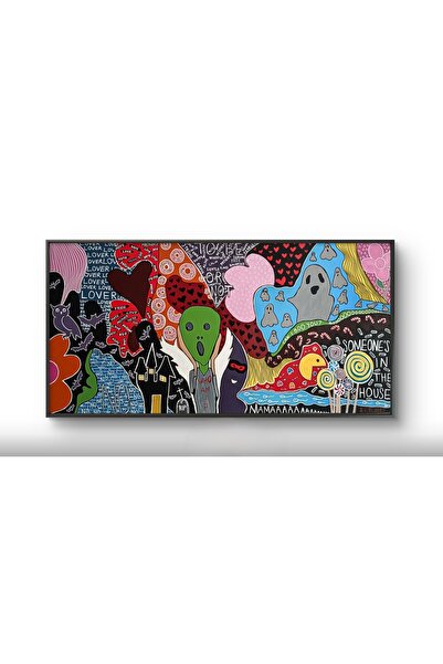 THE GREAT GREEN BRUTAL SCREAM TUVAL ÜZERİNE AKRİLİK POP ART TABLO