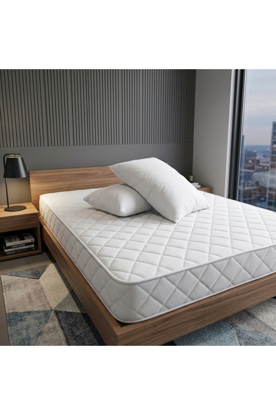 CELA Saltea Ortopedică Lux Romesa 20 cm 140x200 + 2 Perne Premium, Fibre Siliconice, Microfibră Embosată