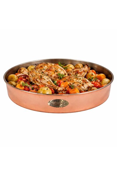 Destilatori Στρογγυλό Χάλκινο Ταψί Ψησίματος και Μαγειρέματος 32εκ.