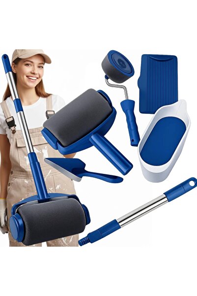 Hurt Set of 6 whitewash pieces, reusable, plastic, blue, 16x90 cm