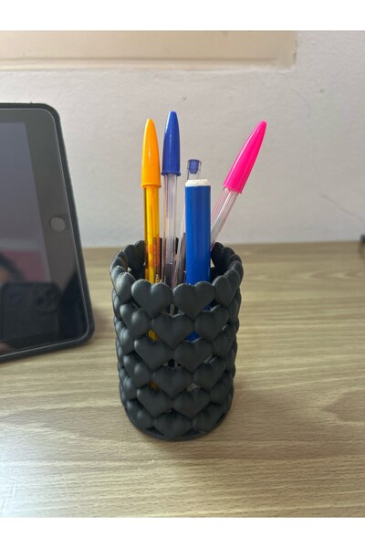 DU&ER Heart Design Pen Holder – Decorative Desktop Pen and Organizer Holder