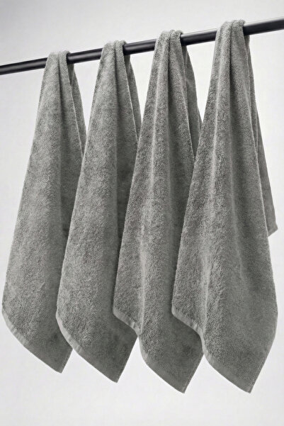 XJIM 4-Pack 100% Cotton Gray Sports Towel 30X100 Fitness Training Gym Golf Bo...