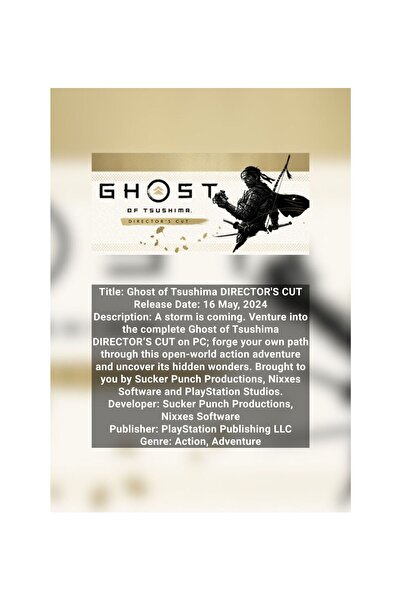 OEM Poster Infografic Ghost of Tsushima, Samuraj Epic, Carton 250g, A4