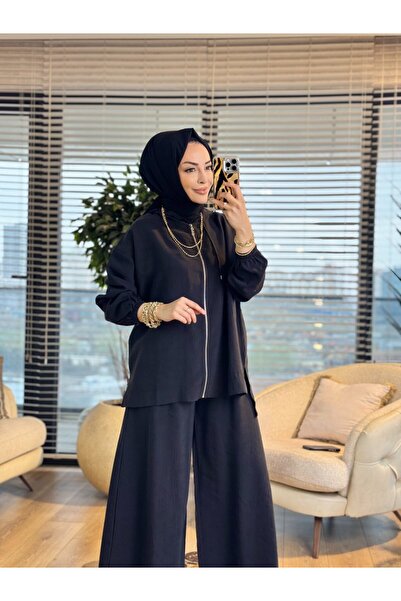ALANURMODA مجموعة سحاب ذات أرجل واسعة
