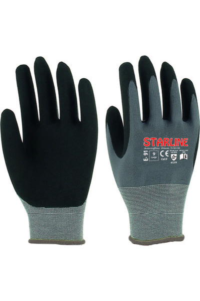 Starline E-91 Mikro Köpük Nitril Kaplı Naylon Astarlı İş Eldiveni ( beden no ...