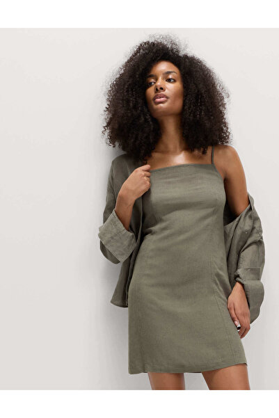Marks & Spencer Keten Karışımlı Elbise