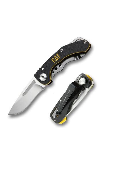 Cat DA980010 Kemer Askı Kancalı Katlanabilir 12CM Paslanmaz Çelik Kamp Çakısı