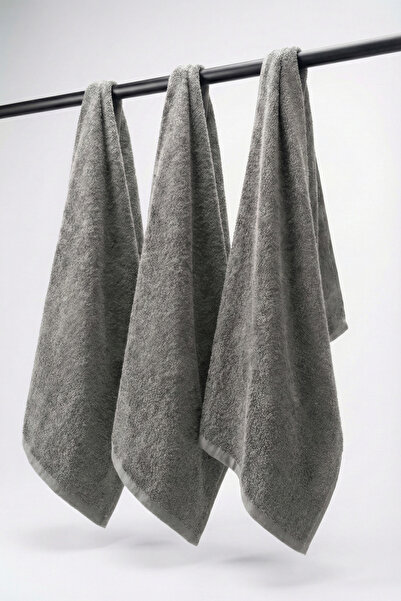 XJIM 3-Pack 100% Cotton Gray Sports Athlete Towel Fitness Training Gym Golf B...