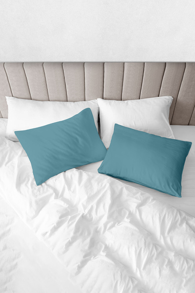 Monolisse Σετ 2 μαξιλαροθηκών από 100% οργανικό βαμβάκι Akfil - 50x70 cm Indigo