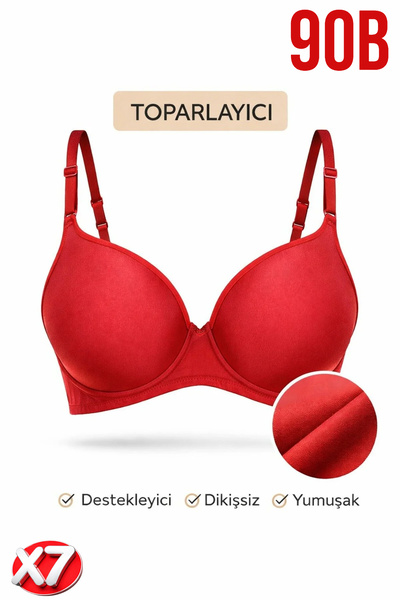 PRUSA İÇ GİYİM Women's Padded (Supported) B Wired t Shaping / Sculpting Red B...