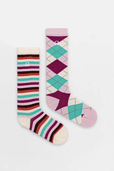 United Colors of Benetton Set de șosete lungi pentru bărbați, cu model detali...