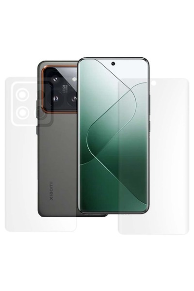 SILKASE Set of 2 matte foils for Xiaomi 14, phone protection, silicone