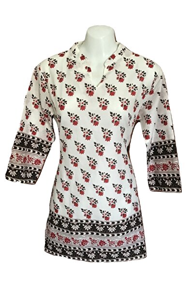VBT FLORAL PRINT COTTON KURTI FOR WOMEN