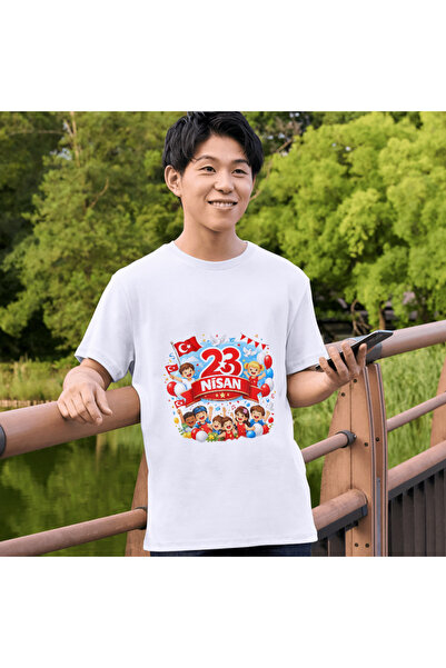 ALPŞAN TİCARET Παιδικό μπλουζάκι με στάμπα 23 Απριλίου Παιδικό μπλουζάκι 23 Α...