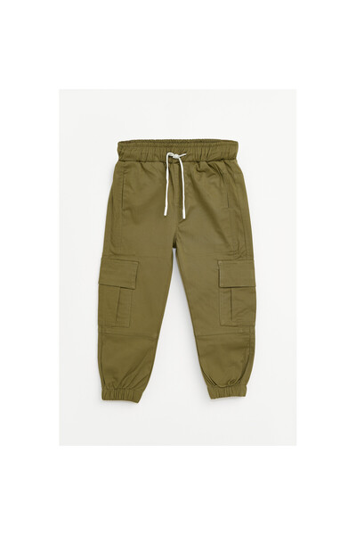 Mod Kids Pantaloni Baieti Joggers Cargo Modkids, 98, Oliv, Gabardina, Bumbac,...