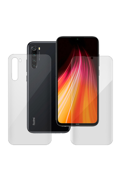 SILKASE Set of 2 foils for Xiaomi Redmi Note 8T, phone protection, silicone