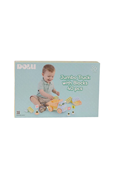 Kids 5219 Toy Jumbo Truck and Blocks 40 Pieces