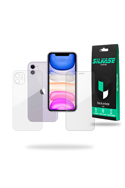 SILKASE Set 2 folii pentru Apple iPhone 11, protectie telefon, silicon