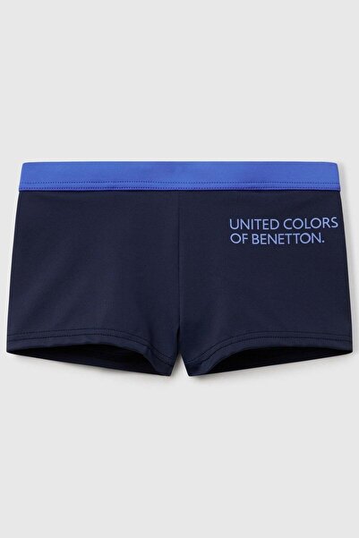 United Colors of Benetton Pantaloni scurți de baie pentru bărbați, albastru m...