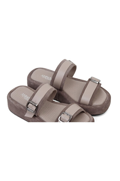 ANNASIA SHOES HERA Slippers - Beige Leather