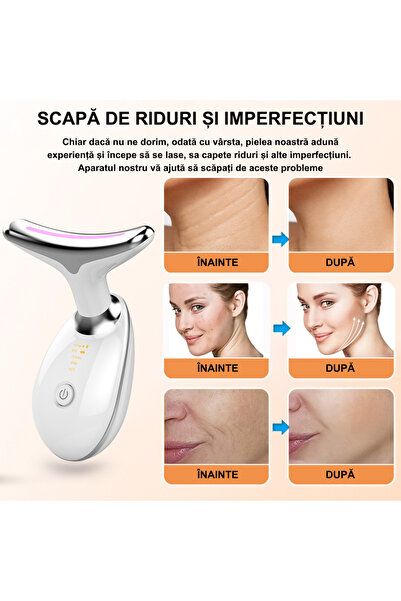 Icoverse Dispozitiv Facial Multifunctional Anti-Imbatranire, Indepartare Gusa, Tratament HIFU, Intinerire