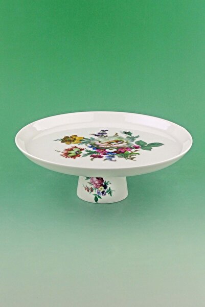 Bursa Porselen Dekor Emerald Porcelain Footed Plate