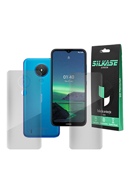 SILKASE Set of 2 foils for Nokia 1.4, phone protection, silicone