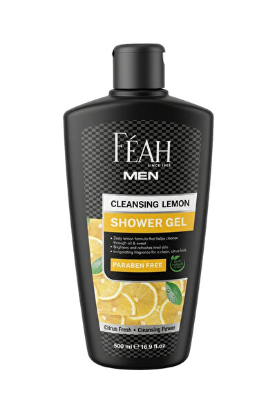 FEAH جل استحمام بالليمون 500 مل - غسول جسم منعش بالحمضيات لجميع أنواع البشرة