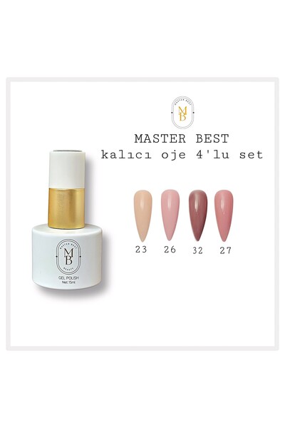 masterbest MASTER BEST 4LU Kalıcı oje seti NUDE