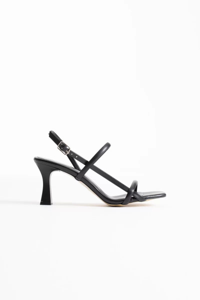 Generic Brand Women's Black Heeled Sandals Tr12My06A