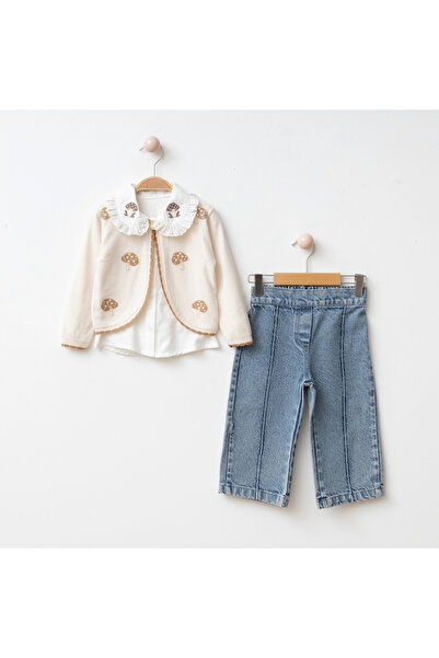 My Lusa baby wear В'язаний кардиган для дівчинки з візерунком "гриб"