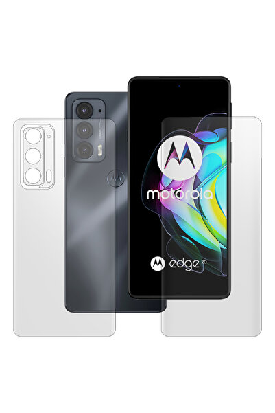 SILKASE Set of 2 matte films for Motorola Edge 20, phone protection, silicone