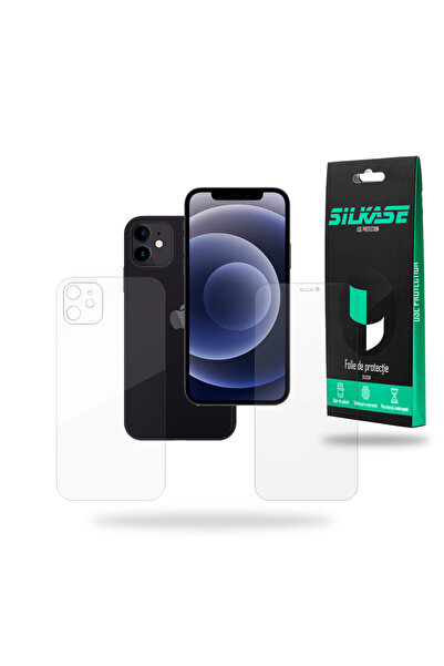 SILKASE Set 2 folii pentru Apple iPhone 12, protectie telefon, silicon