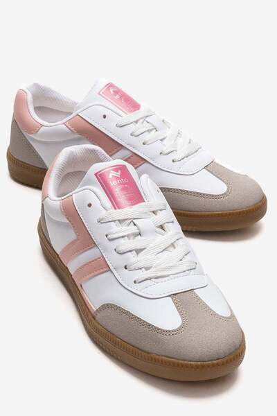 CCWAY AYAKKABI Pantofi sport de damă cu șireturi, cu talpă plată, cu două feț...