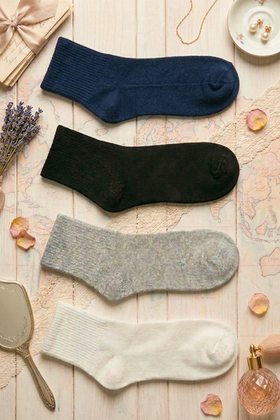 ÇORAP GROSS Women's Bamboo 4-Piece Assorted Seamless College Socks Exclusive ...
