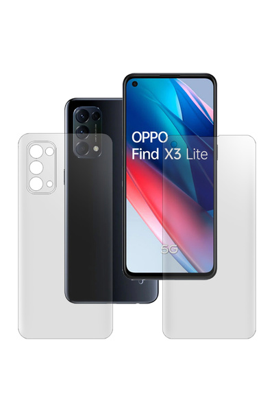 SILKASE Set of 2 matte films for Oppo Find X3 Lite, phone protection, silicone