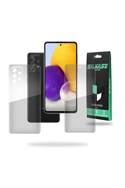 SILKASE Set of 2 foils for Samsung A72, phone protection, silicone