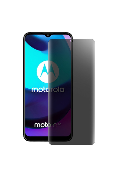 SILKASE Matte privacy film for Motorola Moto E20, screen protector, silicone