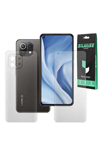 SILKASE Set of 2 matte films for Xiaomi Mi 11 Lite, phone protection, silicone