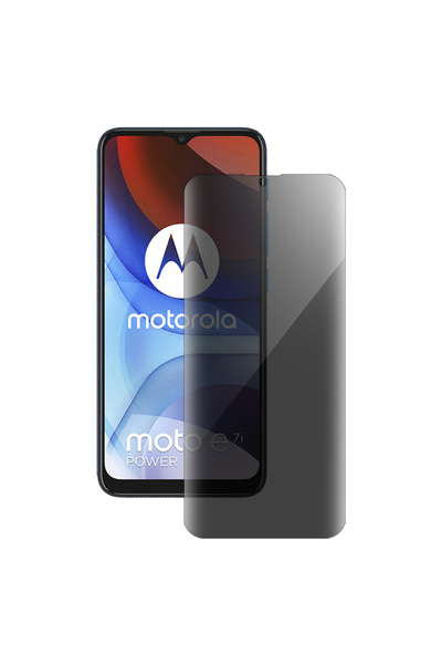 SILKASE Privacy film for Motorola Moto E7i Power, screen protector, silicone