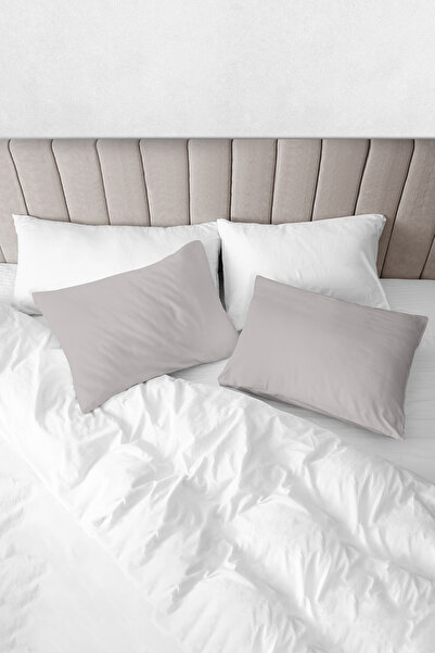 Monolisse 100% Organic Cotton Akfil Pillowcase Set of 2 - 50X70 cm Fog Gray