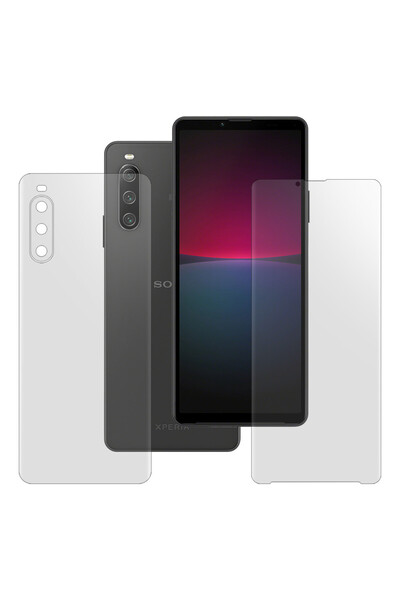 SILKASE Set of 2 matte films for Sony Xperia 10 IV, phone protection, silicone